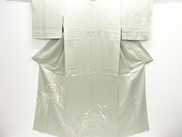 JAPANESE KIMONO / ANTIQUE HITOE KIMONO / SILK / EMBROIDERY / SPARROW